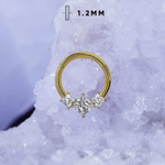 Кликер Three Square Crystal 1.2мм PVD Yellow