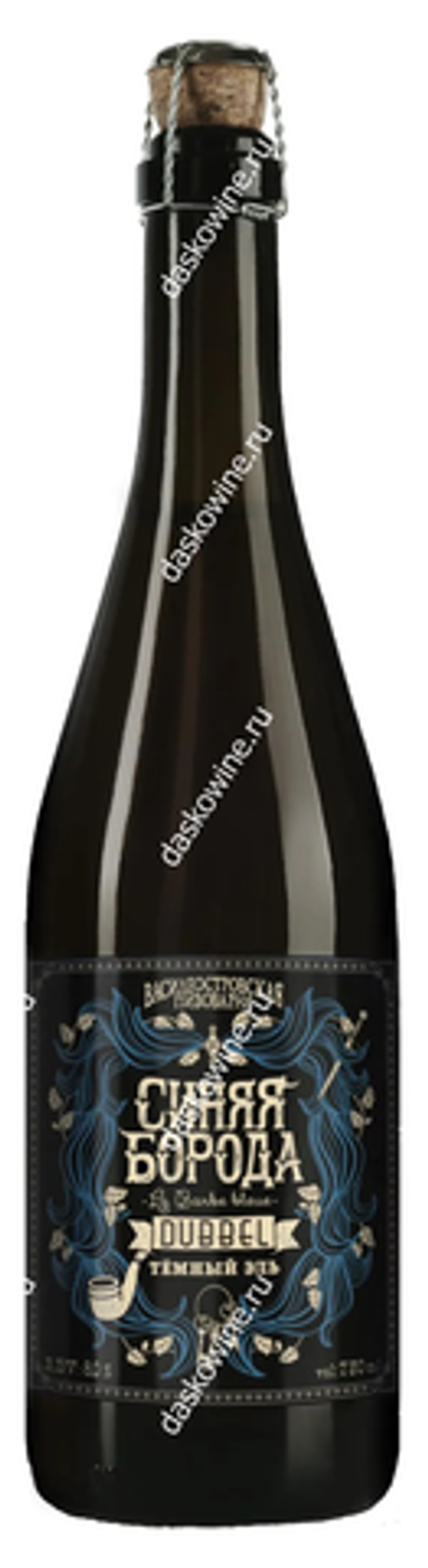Пиво Синяя Борода 0,75 л 8% темн н/фильтр Василеостровская Пивоварня Россия