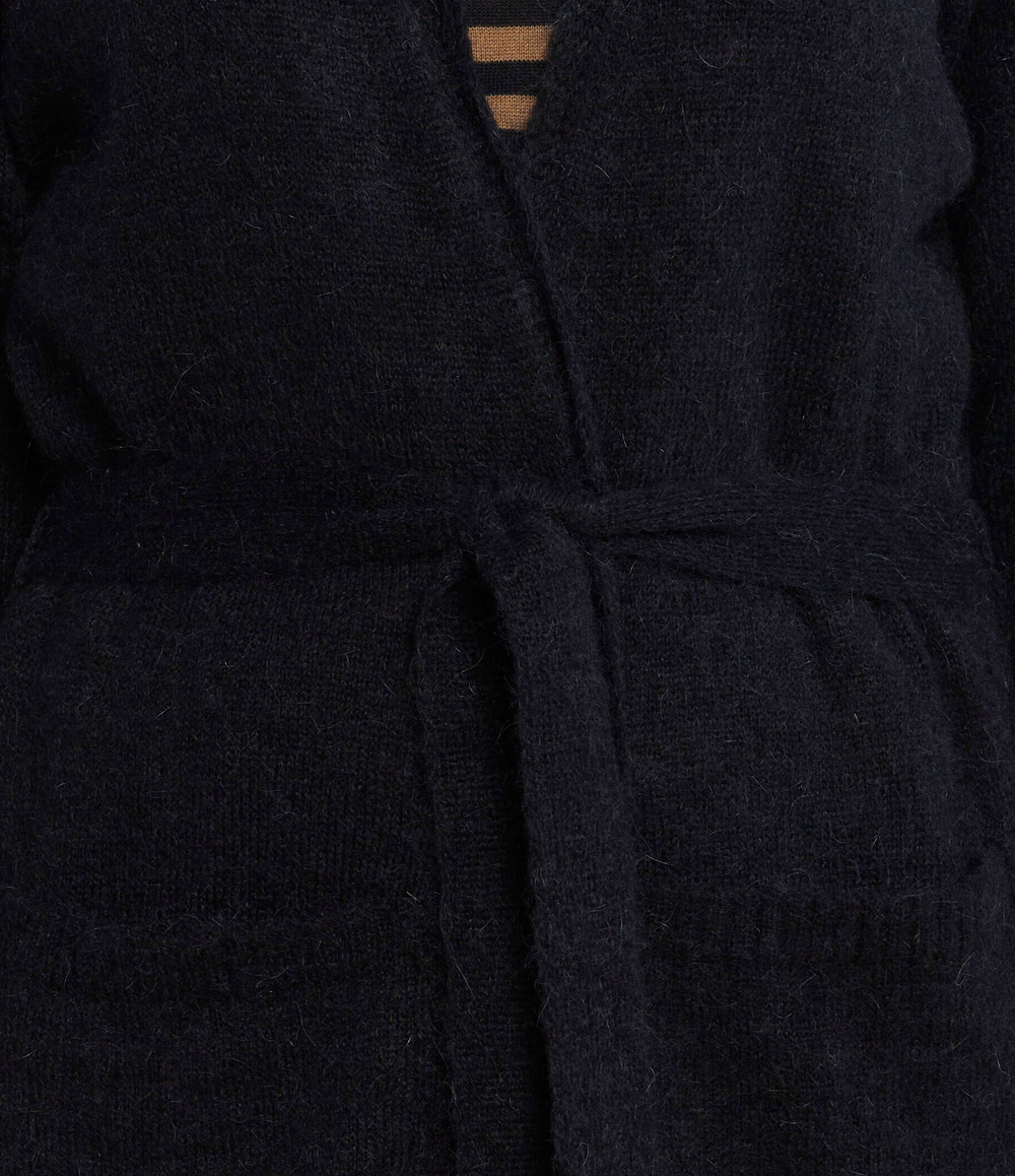 Хлопковый кардиган gabon Max Mara Leisure - черный(334605366)