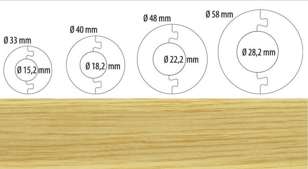 Розетта для труб 22мм "CZ" 137 Дуб береговой (пара)