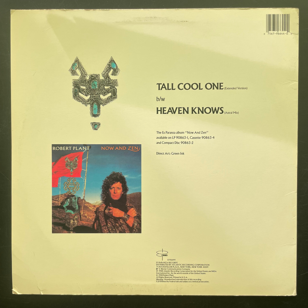 Robert Plant ‎– Tall Cool One (США 1988г.) EP