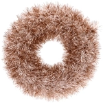 Венок декоративный TINSEL «Яркие переливы» 38 см, Розовое золото