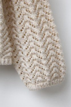 ZARA КАРДИГАН ИЗ РЕЛЬЕФНОЙ ТКАНИ, СВЕТЛО-БЕЖЕВЫЙ