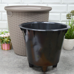 Кашпо Rattan 30л d380мм с внутренним горшком 16л, французский платан