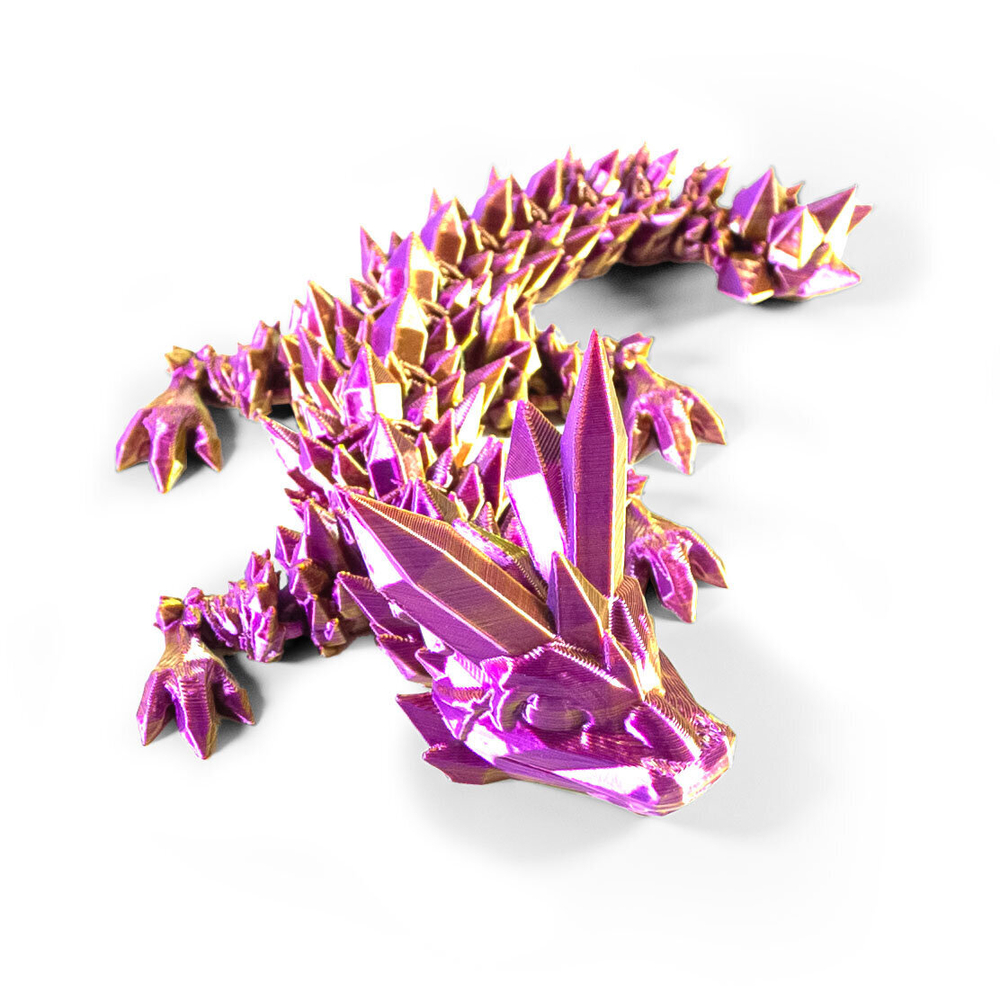 Кристальный дракон, малыш, желто-фиолетовый