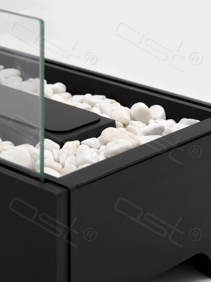 Биокамин настольный "Stripe" из МДФ с закаленными стеклами