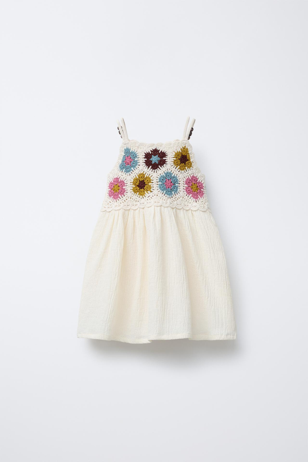 ZARA ПЛАТЬЕ КРОШЕ С БИСЕРОМ, РАЗНОЦВЕТНЫЙ