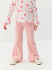 Брюки клеш из велюра "Розовый зефир"