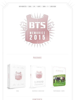 видео BTS - MEMORIES OF 2015 DVD