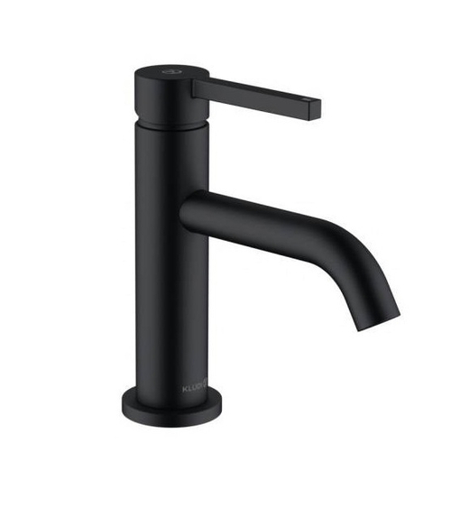 Смеситель для раковины Kludi NOVA FONTE Pura 75 DN 15, PUSH-OPEN, черный матовый (202663915)