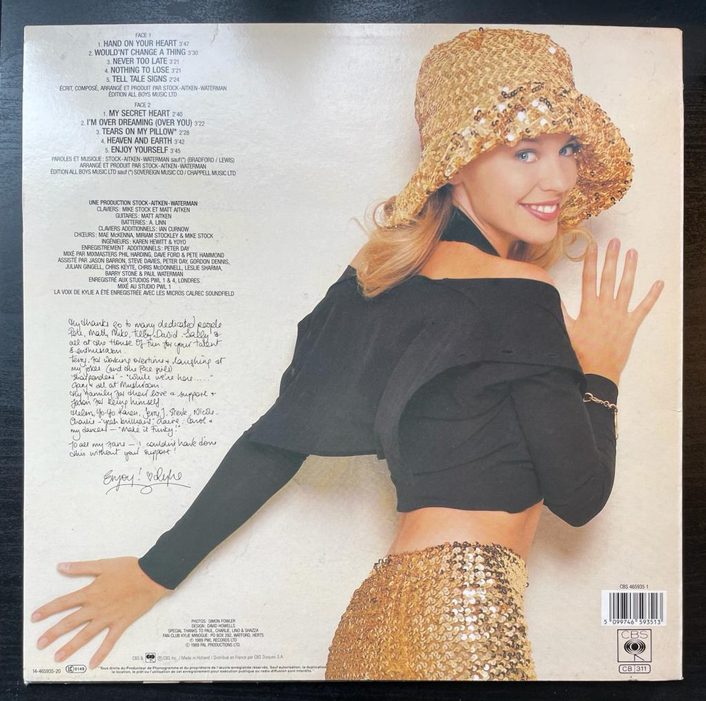 Kylie Minogue- Enjoy yourself (Голландия 1989г.)