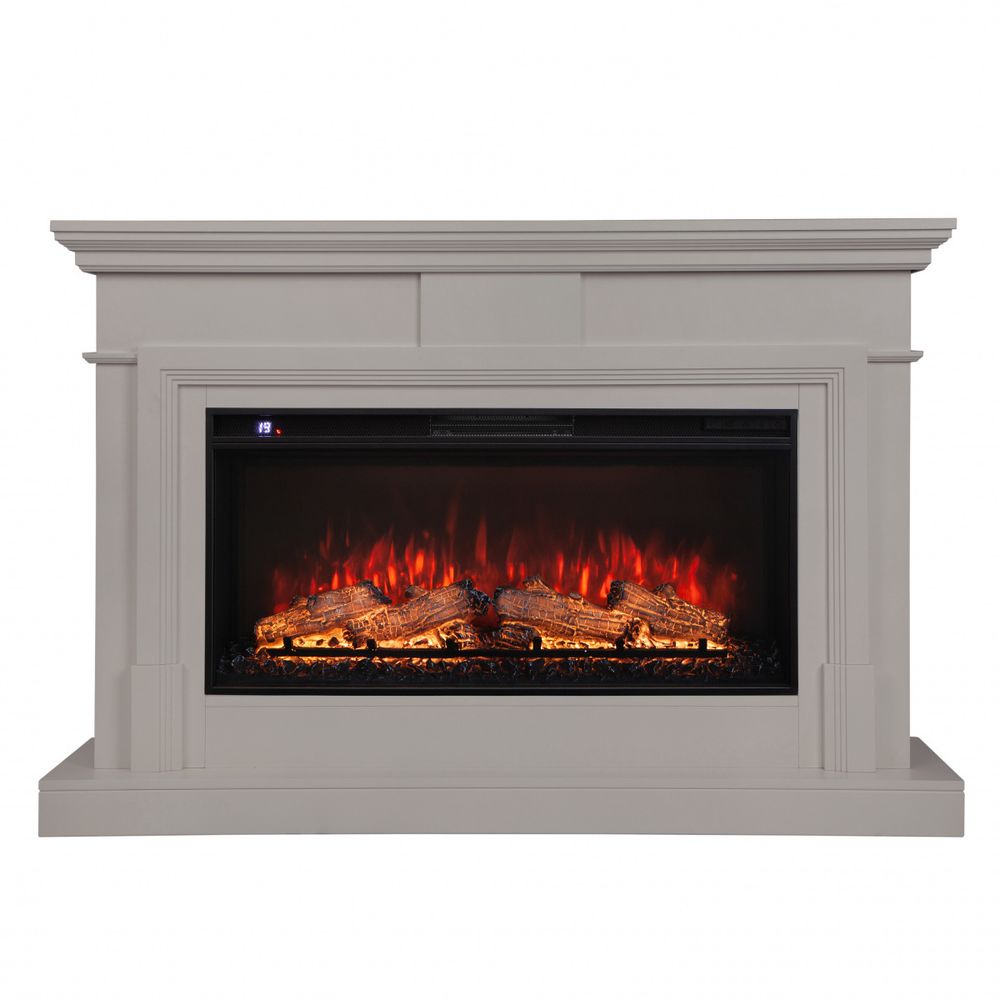 Электрокамин RealFlame Marco 36 GR платиновый c очагом Flash 36