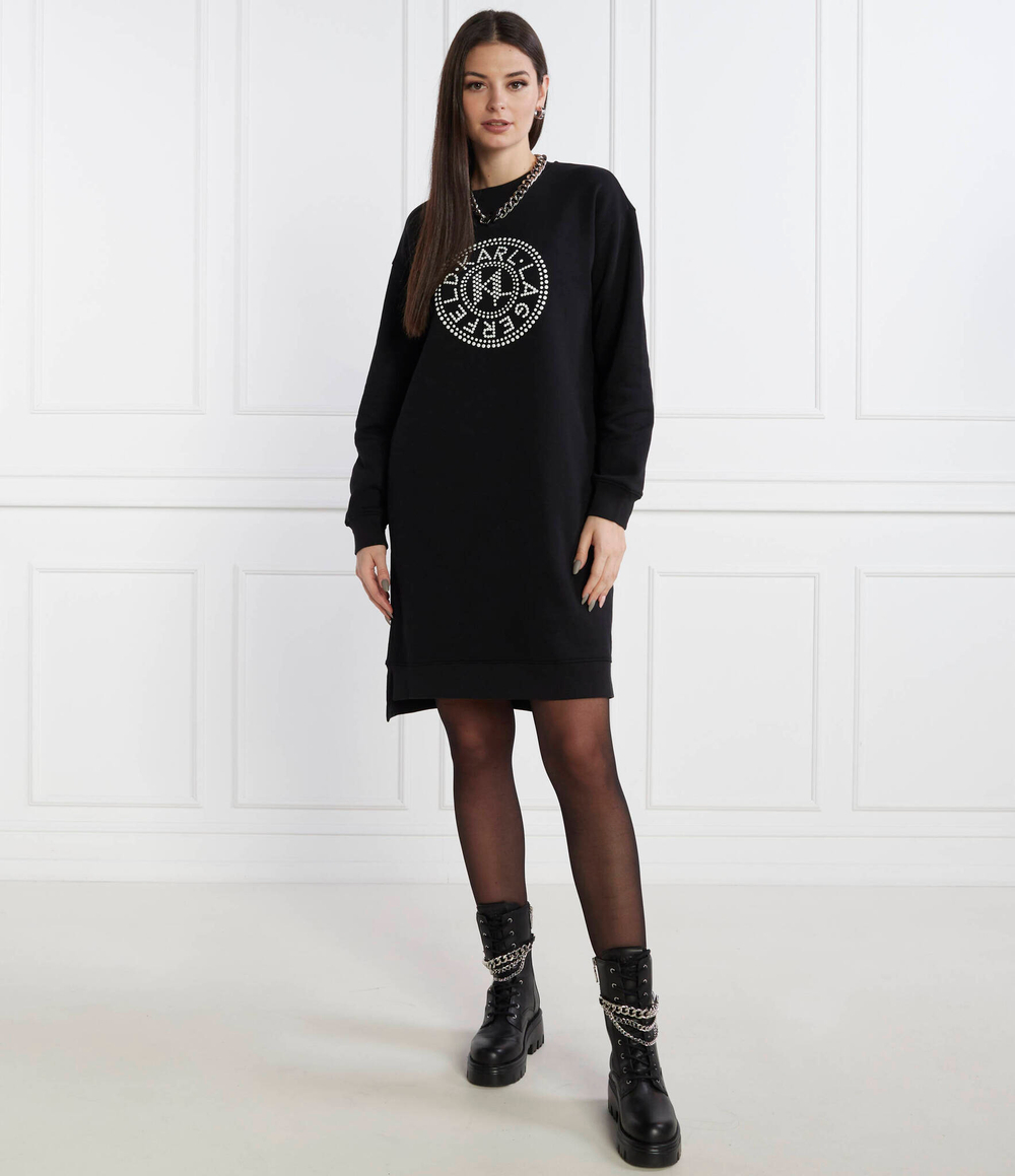 Платье hotfix logo sweatdress Karl Lagerfeld - черный(231W1352)