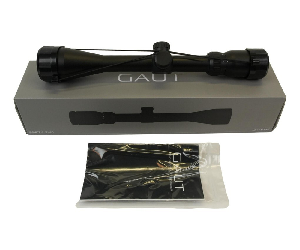 Оптический прицел Gaut Quartz 4-12x40, сетка 3 (Mil-Dot) нить, без подсветки