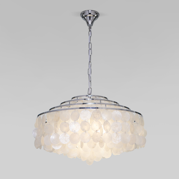 Подвесная люстра Eurosvet 3535/6 хром/перламутр