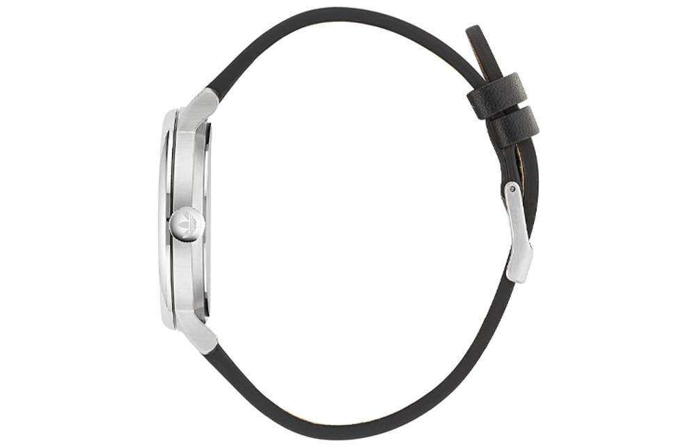 Adidas Originals Wrist Watch Quartz Movement Leather Strap Gold Dial Men"s Watches 50m Water Resistant