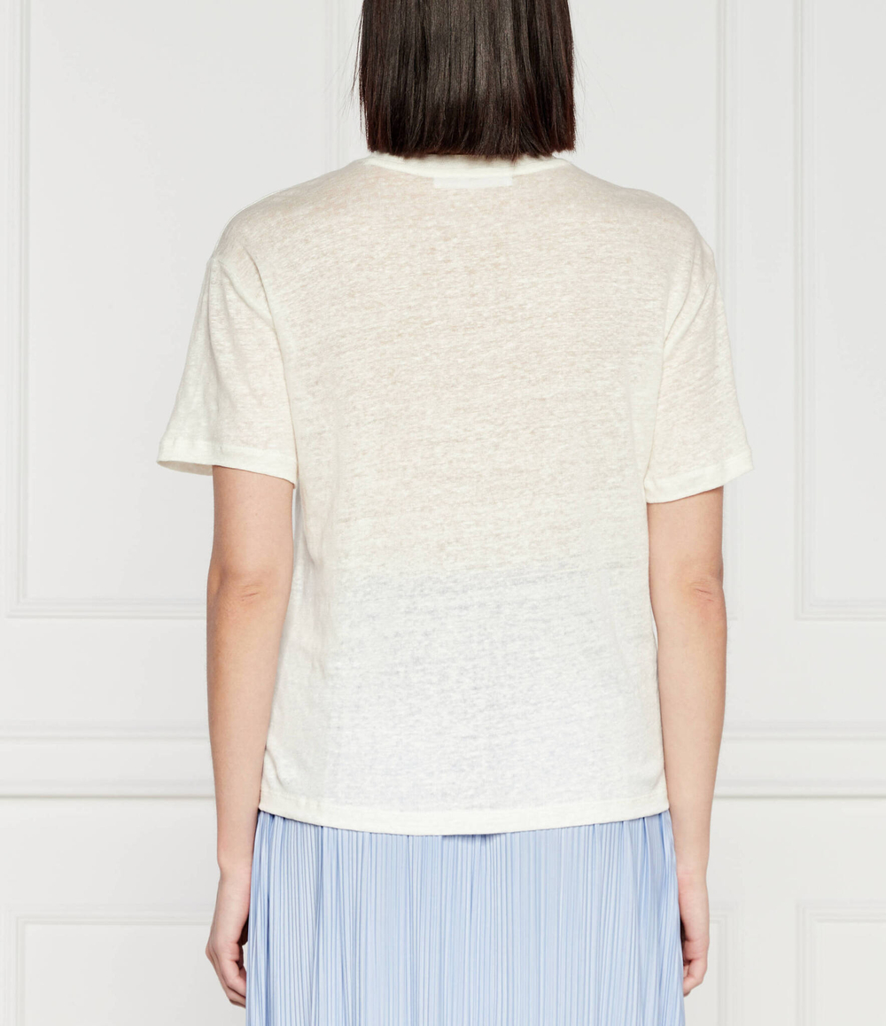 Льняная футболка saeli Sams\u00f8e Sams\u00f8e - экрю(F24100140)