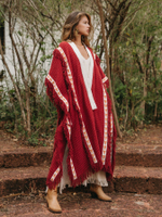 Berber пальто-пончо (красная охра)