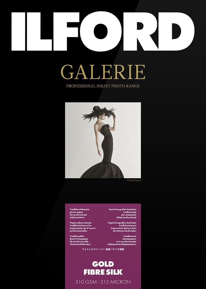 Фотобумага ILFORD Galerie GOLD FIBRE SILK, 25 листов, A4 - 210мм x 297мм (GA6915210297)