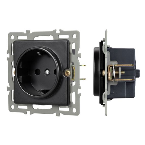 Механизм электрической розетки SCT-GP-MEU-PL-BK (250V, 16A) Arlight 043740