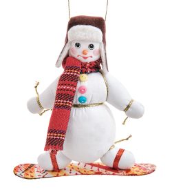 RK-939 Кукла подвесная «Снеговик на сноуборде»