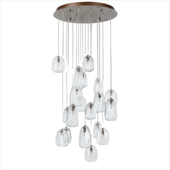 Подвесной светильник Jewel Ø60 см, прозрачный, медный