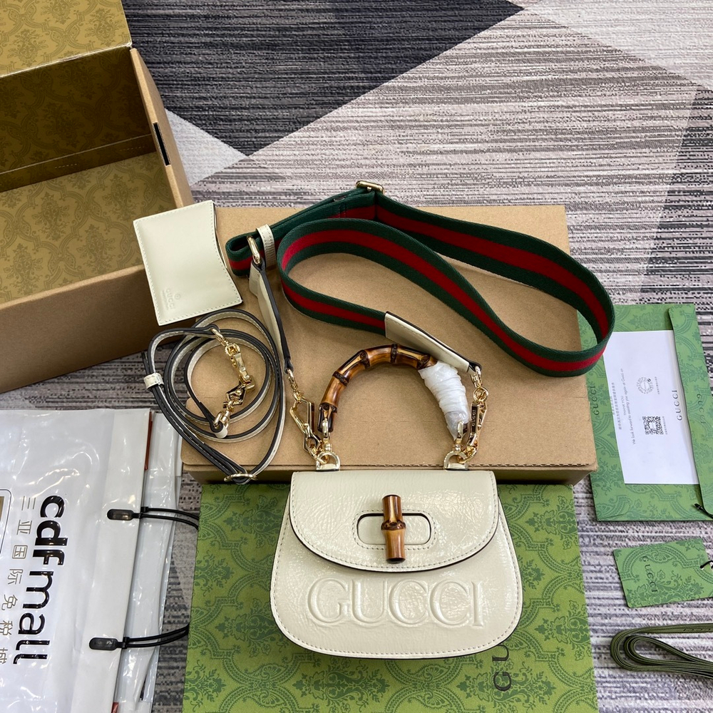 Gucci Bamboo 1947 Mini Top Handle Bag 17 cm