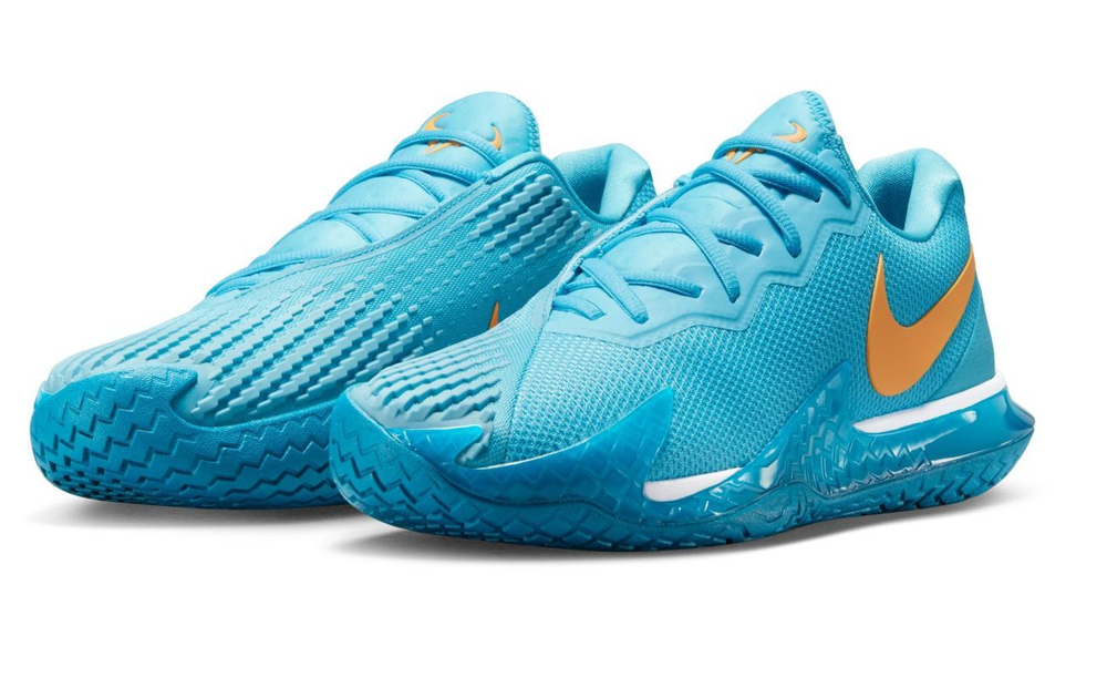 Мужские кроссовки теннисные Nike Zoom Vapor Cage 4 Rafa - Оранжевый, Бирюзовый, зеленый