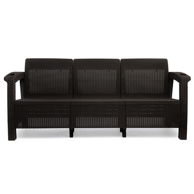 Диван "Ротанг-плюс" 3-х местный без подушки (мокко)