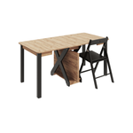 Стол трансформер NOVUS 2, цвет дуб крафт золотой/ черное дерево