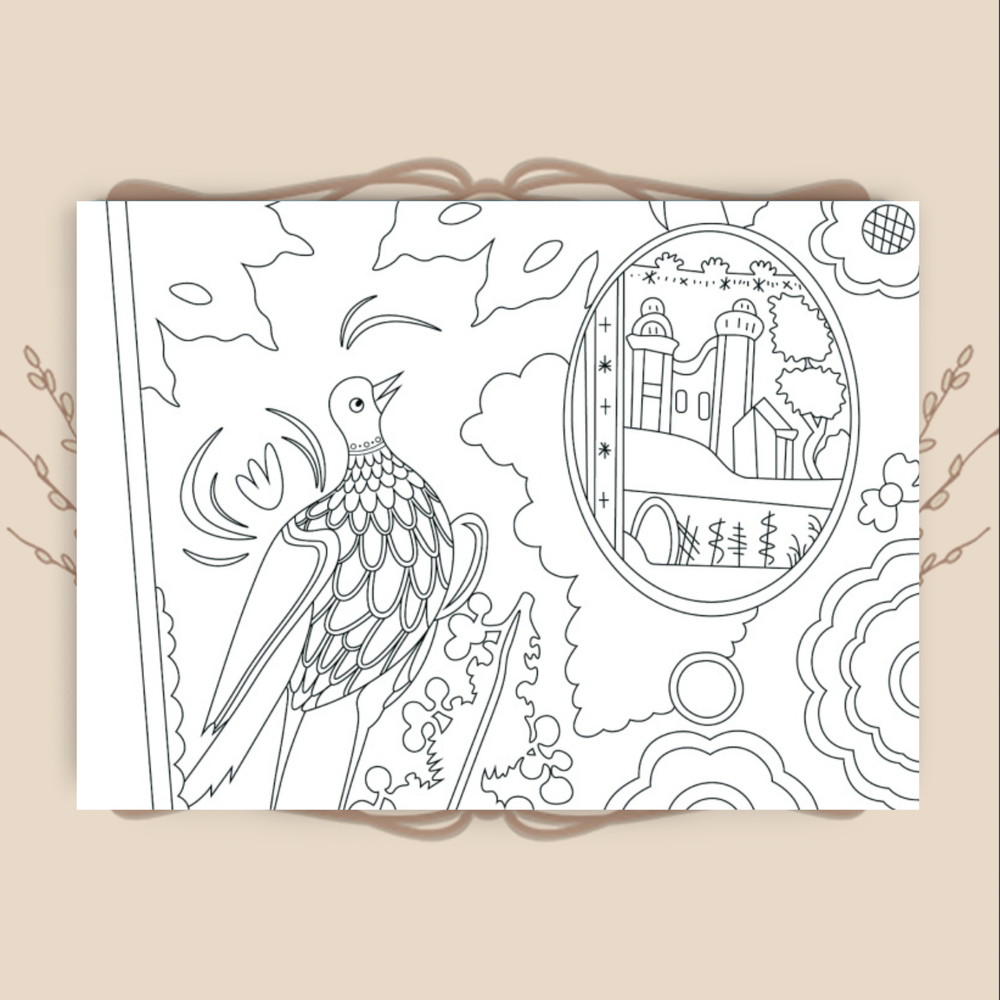 Раскраска-перевёртыш по материалам книг «Русские изразцы» и «Смоленские украсы»