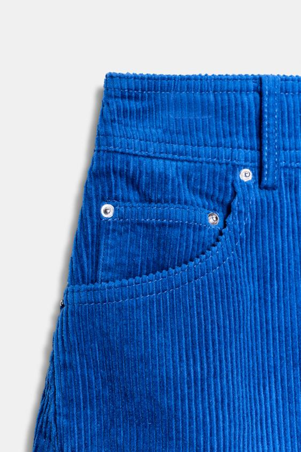 ZARA ВЕЛЬВЕТОВАЯ МИНИ-ЮБКА, СИНИЙ