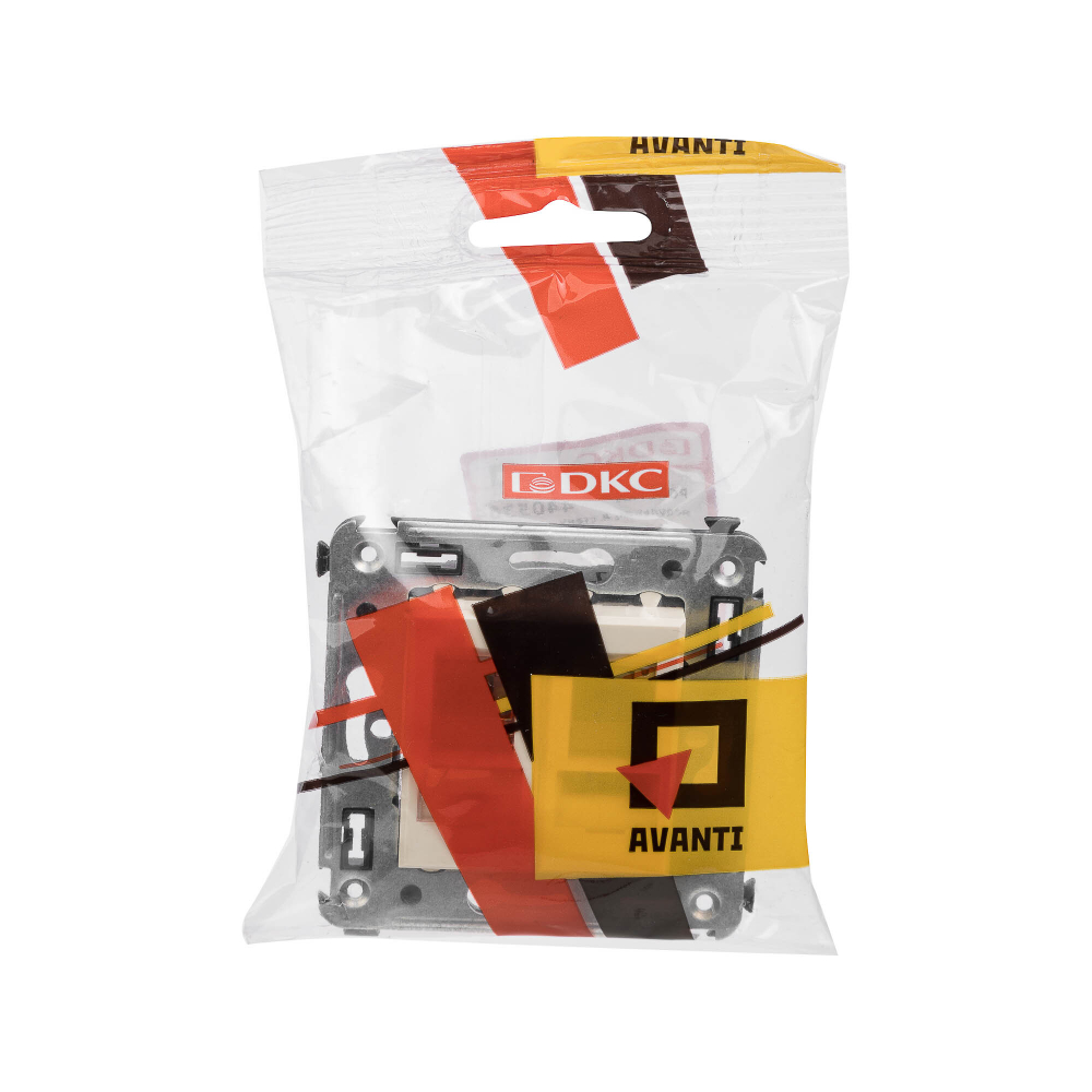 Компьютерная розетка RJ-45 в стену, кат.5e двойная экранированная,"Avanti", "Ванильная дымка"