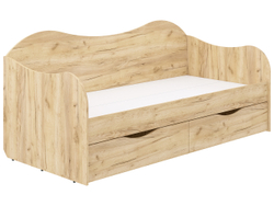 Кровать БОКС 90/2 с ящиками Крафт золотой