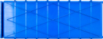 Ящик сплошной 500×185×100 мм, объем 9.25 л., арт.: 6004, синий, код: 10461