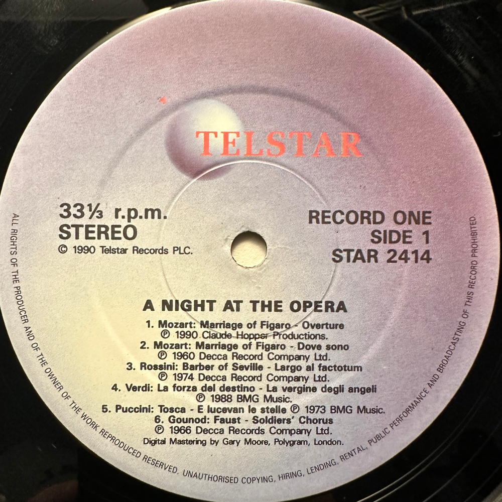 Сборник Welcome To A Night At The Opera 2LP (Англия 1990г.)