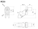 PE721 RIZOMA ADJUSTABLE PEG ECCENTRIC MOUNT KIT (DVL V4)