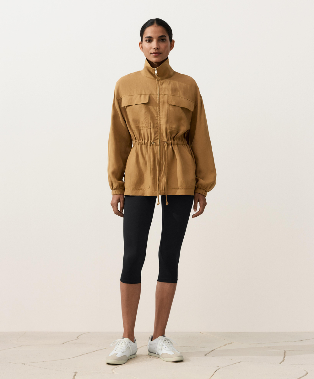 Oysho Куртка с присборенной талией из смеси лиоцелла и 24% льна, медный