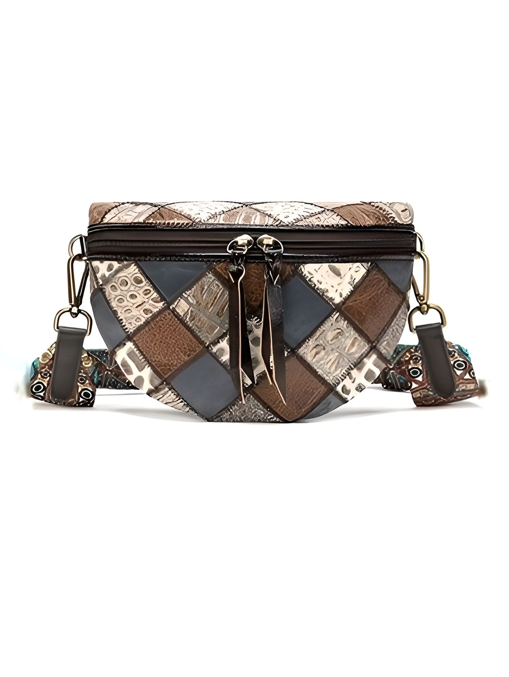 Сумка через плечо кожаная маленькая бананка КожаноFF