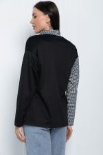 Блуза Элли (черно-белая) Б11305 LT Collection