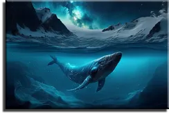 Постер "Синий кит в море"