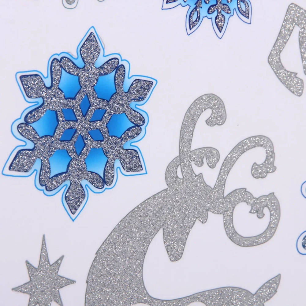 Наклейка на стекло «Волшебная зима» 41*19 см, микс