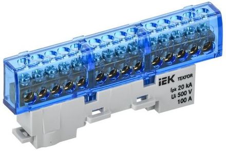 Шина нулевая N изол. на универс. держ. 6х9-14-С TEKFOR IEK TF-NN10-14-KL-K07