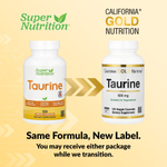 California Gold Nutrition, таурин, 120 растительных капсул (500 мг в 1 капсуле)