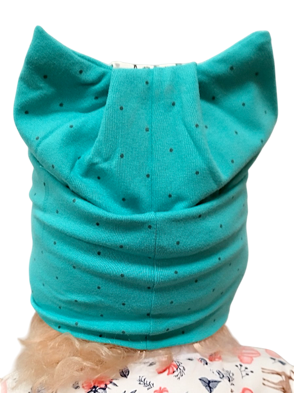 10021 Шапка детская "Кошка" кулирка (50-52)