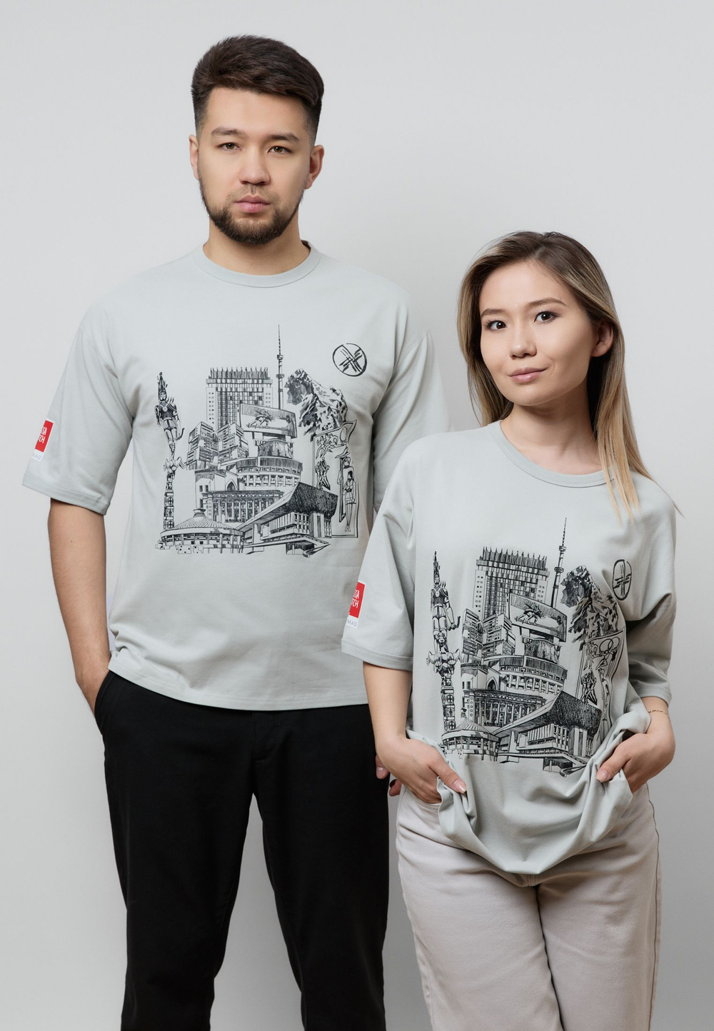 Футболка оверсайз ALMATY MS LIGHT GREY