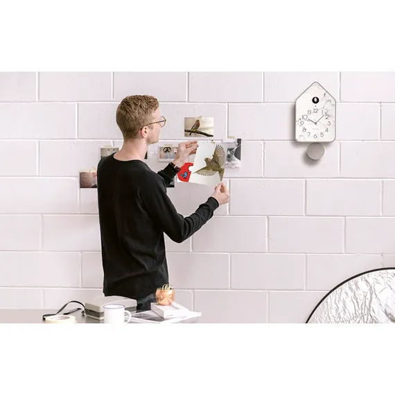 Часы настенные с маятником qq-up, темно-серые