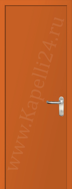 Дверь влагостойкая пластиковая KAPELLI multicolor ДГ RAL 2008 Ярко-красно-оранжевый + коробка