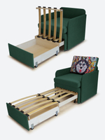 Кресло-кровать "Миник" с подлокотниками Ultra Forest, купон Хаски