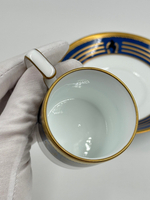 Кофейная пара Celine с синей каймой